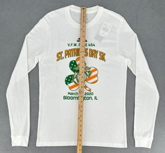 Adidas St. Patrick’s Day 5K Shirt Mens Small White VFW Post 454 Bloomington Tee