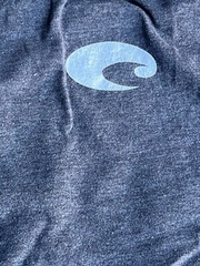 Costa Del Mar T-Shirt Top Men’s Size Large L Long Sleeve Logo 100% Cotton Gray
