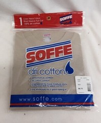 Soffe Men’s Dri Performance T-Shirt 100% Cotton Moisture Management 905 – Sand