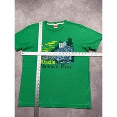 Homage Acadia National Park T Shirt Men M Green Graphic Tee Made in USA Outdoor