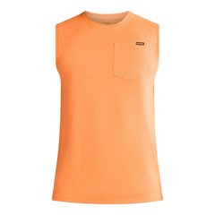 Brahma Relaxed Fit Muscle Tank Pocket Tee Blaze Orange Men’s Size L-XL New