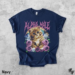 Alpha Male Funny Kitten Ironic Comfort Tee Cat Lover Gift