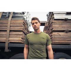 Cotton/Polyester Pocket T-Shirt Collection Solid Short Sleeve Tee
