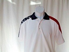 American Flag Polo Golf Premium Shirt – Stars & Stripes – Men’s Sizes S-3XL New