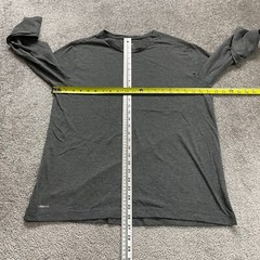 Athletic Works Driworks Basic Tee T-Shirt Mens Large Gray Long Sleeve Active Top