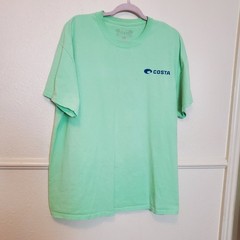 Costa Del Mar T-Shirt Men’s XL Mint Green Logo Graphic Tee Short Sleeve