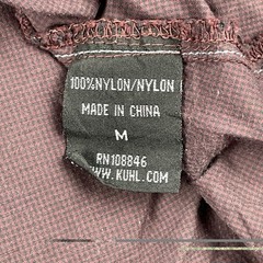Kuhl Outdoors Button Up Pocket Adventure Shirt Micro Plaid Nylon Medium Maroon