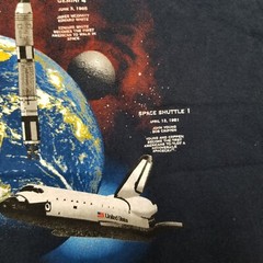 Vintage Kennedy Space Center Launch T-Shirt NASA Space Shuttle Size Large Black
