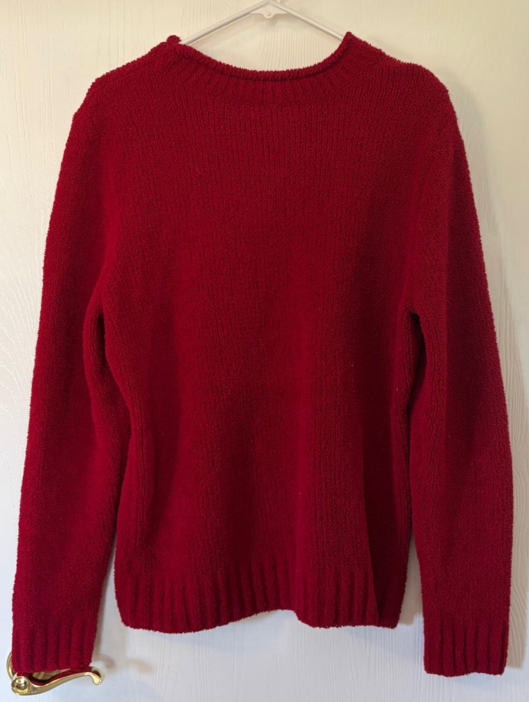 Great NW clothing CO. red sweater. SIZE L- super soft. NO FLAWS detected