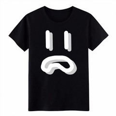 Unisex Meh Face Emoji Graphic Tee | Emo Style & Casual Hang Daily T-Shirt