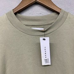 Topman Mens Basic Minimal Long Sleeve Crew Neck Drop Shoulder Shirt XS Asos