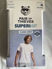 Pair of Thieves Men’s 3pk SuperiAir Cotton Crew Neck Undershirt NWT Medium