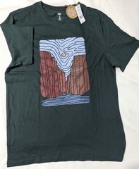 T SHIRT tee 100% organic cotton graphic Dark Green