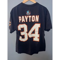 NFL Team Apparel Chicago Bears Walter Payton 34 Hall of Fame T-Shirt Navy L