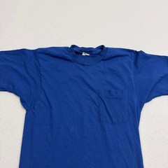 Vintage BVD Pocket Shirt Men’s Large Blue 90s Blank Single Stitch Tee 1990s USA