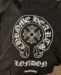 NEW Chrome Hearts Men’s XL Black Long Sleeve Graphic Logo Pocket Crew T-Shirt