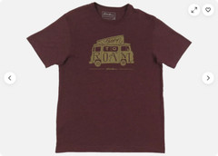 EDDIE BAUER MEN’S BORN TO ROAM GRAPHIC & CREW T-SHIRT (BURGANDY, SMALL)NWOT