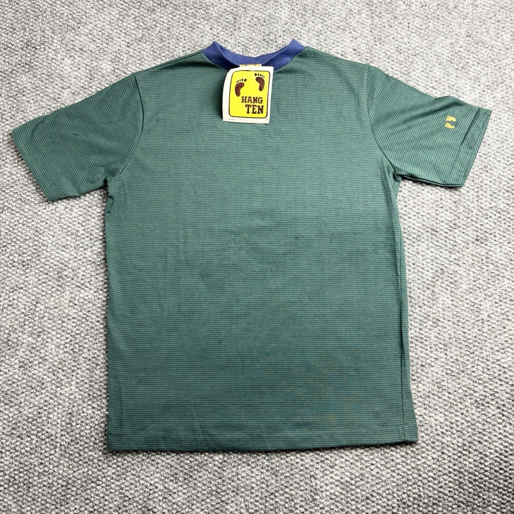 Deadstock Hang Ten Striped T-Shirt 80s Single Stitch Size S Surf