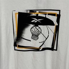 Reebok Men’s B-Ball Hoop Graphic Cotton Short Sleeve T-shirt, white XL