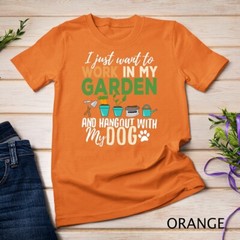 Gardening T-Shirt Dog Lover Gardener Garden Pet Gift Plants Unisex T-shirt