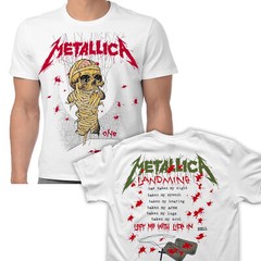 Metallica T Shirt One Landmine Official Licensed Metal Tee White S-2XL New