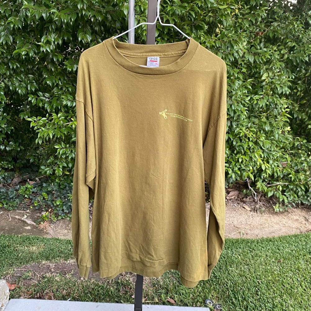 Vintage Anvil UCSD Weight Training & Fitness Long Sleeve T-Shirt XL