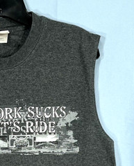 HARLEY DAVIDSON Hot Springs Arkansas WORK SUCKS LET’S RIDE Gray TANK TOP/SHIRT M