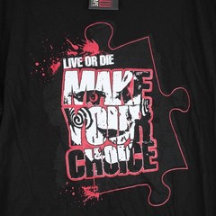 Saw Escape Room Las Vegas Shirt Sz XL Black Horror Movie Live Or Die Choice NWT