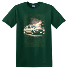Toyota Corolla KE70 Old Car Drift Style T Shirt Classic Sedan Tee