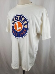 Vintage Lionel Trains Since 1900 T-Shirt Mens XL Crew White Crew Cotton Logo USA