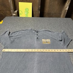 VTG 90s Millers Custom Parts Henley Biker Shirt Mens XL Fader Grunge