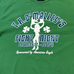 American Eagle TKO Malley’s Fight Night Boston Tee Green M Y2K VTG