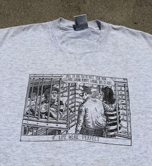 Vintage 90s Lorena Bobbitt Trial Documentary Jail Prison T-Shirt Size XL MARKS