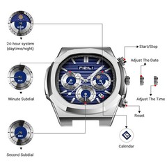 Men’s Fashion Watch Stainless Steel Business Quartz Watches Luxury Waterproof…