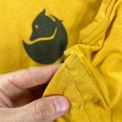Fjallraven T-Shirt Mens M Yellow Logo Graphic Short Sleeve Outdoor Gorpcore