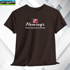 Fleming’s Prime Steakhouse Logo Black/Navy/Sport Grey/White/Choco T-Shirt S-5XL