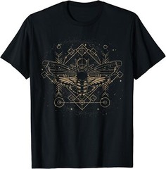 NEW LIMITED Moth Pagan Sacred Geometry Dark Magic Gothic Occult T-Shirt S-5XL