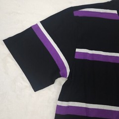 Neff Sorenson Black Purple Striped Short Sleeve T-Shirt Men’s Size S, M, L, XL