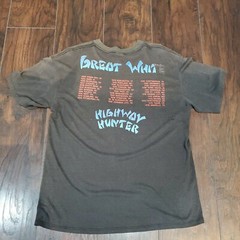Vtg 1989 Great White Mista Bone Highway Hunter Tour TShirt Brockum XL Faded