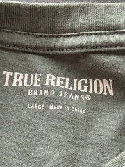 True Religion Men’s Metallic Foil Leaves Logo Graphic Tee T-Shirt | Size L