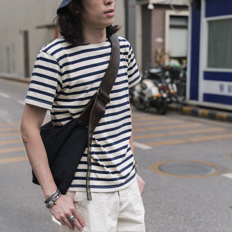 Bronson Breton Stripes T-Shirts Retro Short Sleeve French Marine Sailors Shirts