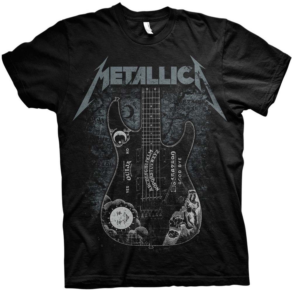Men’s Metallica Hammett Ouija Guitar Slim Fit T-shirt Large Black
