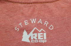 REI Co-op Mens Large Stewardship Graphic T-Shirt Red Blend Outdoors