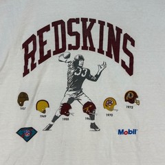 Vintage A-1 NFL Washington Commanders Shirt Mobil Football History Sz S