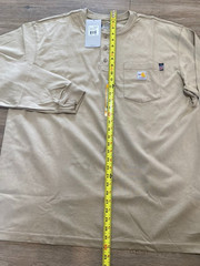 Carhartt Force FR Mens XL Desert Tan Flame Resistant Long Sleeve Cat2 Pocket