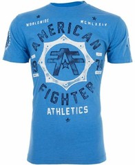 AMERICAN FIGHTER North Carolina Blue Athletic Men Crewneck T-shirt L-3XL NWT