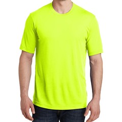 Mens NEONS T-Shirt 100% Poly “COTTON FEEL” Moisture Wicking Dri Fit Athletic NEW