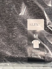 Alfani T Shirt Mens Medium Heather Gray V Neck Tee Short Sleeve Poly Cotton NWT