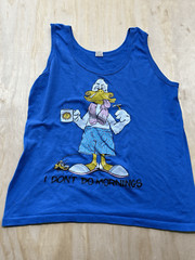 Vintage 80s Sportswear Party Animal Tank L Screen Stars I Don’t Do Mornings 1988
