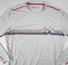 Gerry Mens XL Long Sleeve Sun UV Protection TShirt White Boating Fishing Outdoor